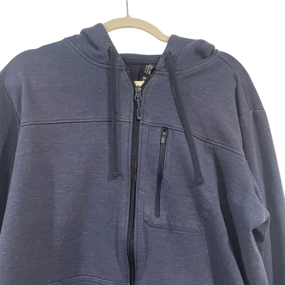 Mens Mountain Hardwear Navy Blue Long Sleeve Full Zip Hoodie Size XL - Picture 4 of 5